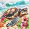 Paint by Number Kits for Adults, Turtle Paint by Numbers Kit, DIY Acrylic Painting by Number Kits - 16" x 16"